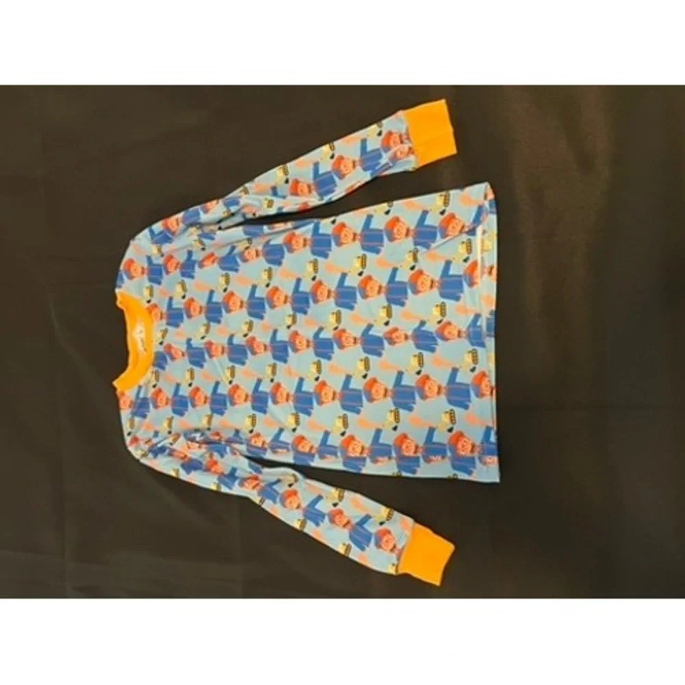 Trendy Tots Blippi Bamboo Pajamas Set Blue Orange Boys Size 7-8T Visco Sleepwear